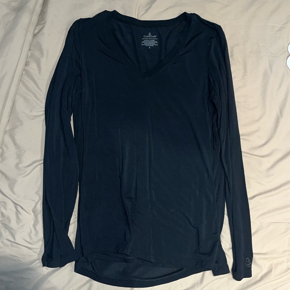 Black V Neck Long Sleeve